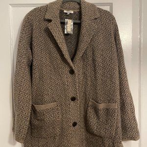 Madewell Bird's Eye Sweater Coat S